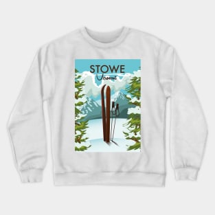 Stowe Vermont Ski poster print art Crewneck Sweatshirt